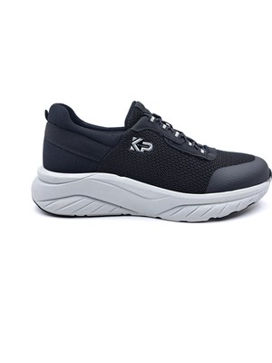 King Paolo K1267 Memory Foam Erkek Lastikli Siyah Yürüyüş Spor Ayakkabı