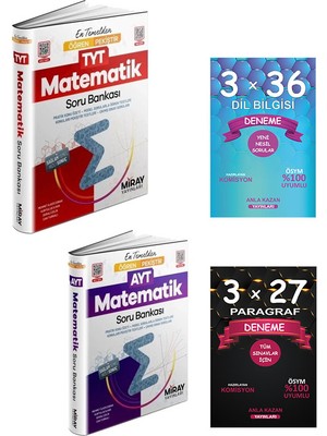 Miray Yks Tyt+Ayt Matematik En Temelden Öğren Pekiştir Soru Bankası Çözümlü