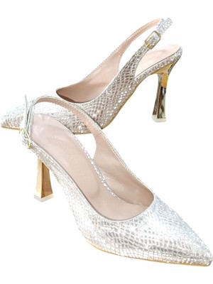 New Angel 892 Kadın Abiye Ayakkabı Altın