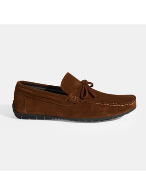 Desa Calandra Taba Erkek Bağcık Detaylı Slip-On Süet Loafer