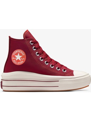 Converse Chuck Taylor All Star Move Kadın Kırmızı Sneaker