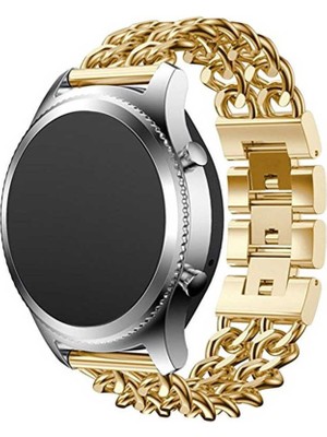 ZORE ​​galaxy Watch 46MM (22MM) Uyumlu Krd-17 Metal Kordon - GOLD-8682314021944-OTNV39527