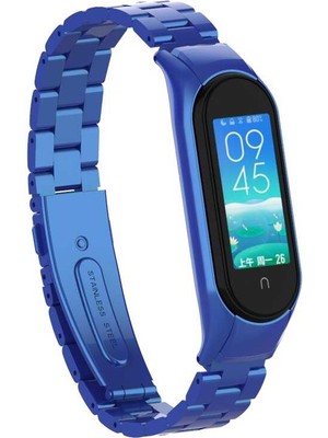 ZORE Xiaomi Mi Band 6 Uyumlu Krd-04 Metal Kordon - LACIVERT-8682314128926-OTNV53818