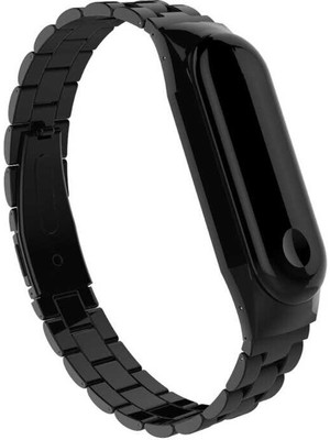 ZORE Xiaomi Mi Band 6 Uyumlu Krd-04 Metal Kordon - SIYAH-8682314047593-OTNV52526