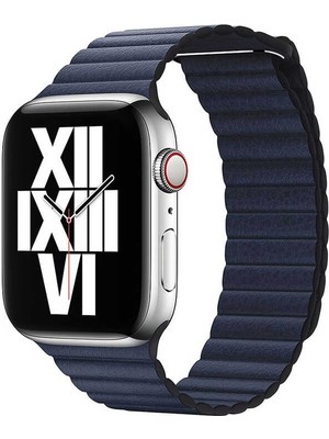 ZORE Watch 38MM Uyumlu Krd-09 Deri Lop Kordon - LACIVERT-8680436569405-OTNV35175