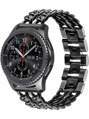 ZORE ​​galaxy Watch 46MM (22MM) Uyumlu Krd-17 Metal Kordon - SIYAH-8682314021937-OTNV39526