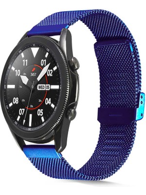 ZORE Xiaomi Amazfit Pace Uyumlu Krd-45 22MM Metal Kordon - MAVI-8682314136006-OTNV54777