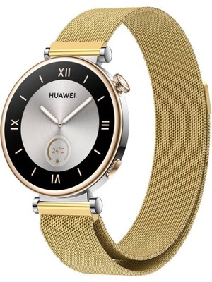 ZORE Huawei Gt4 18MM Uyumlu Krd-01 Metal Kordon - GOLD-8680436742044-OTNV97780