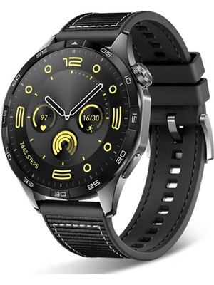 ZORE Galaxy Watch 46MM Uyumlu - KRD-102 22MM Silikon KORDON-SIYAH-8680436755723-OTNV99766