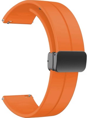 ZORE Galaxy Watch Active 2 40MM Krd-84 20MM Uyumlu Kordon - Koyu TURUNCU-8680436707975-OTNV91148
