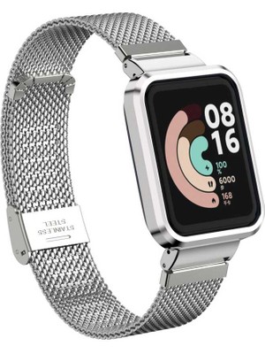 ZORE Xiaomi Redmi Watch (Mi Watch Lite) Uyumlu Krd-59 Metal Kordon - GÜMÜŞ-8680436421208-OTNV71554