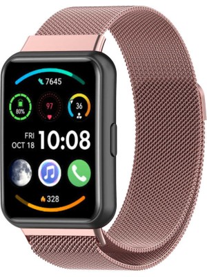 ZORE Huawei Watch Fit 2 Uyumlu Krd-01 Metal Kordon - PEMBE-8680436609750-OTNV77726
