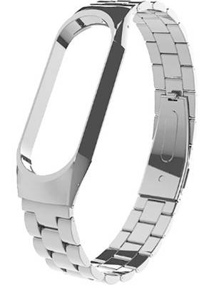 ZORE Xiaomi Mi Band 6 Uyumlu Krd-04 Metal Kordon - GÜMÜŞ-8682314047623-OTNV52523