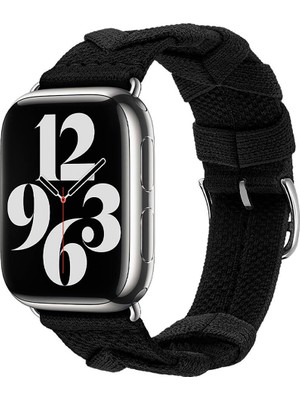 ZORE Watch 7 41MM Uyumlu - Krd-97 Sarmal Örgü Tasarımlı Kordon-Koyu SIYAH-8680436751671-OTNV99793