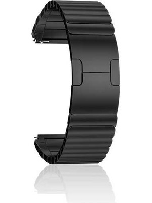 ZORE Xiaomi Amazfit Pace Uyumlu Krd-35 22MM Metal Kordon - SIYAH-8682314141284-OTNV54897