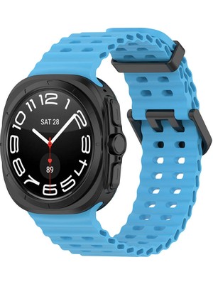 ZORE Galaxy Watch Ultra 47MM KRD-118 Tırtıklı Tasarım Silikon KORDON-MAVI-8680436805244-OTNV108217