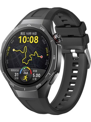 ZORE Huawei Watch Gt5 Pro 46MM Uyumlu KRD-130 Silikon Kordon Strap KAYIŞ-SIYAH-8680436823491-OTNV112