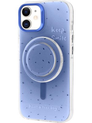 ZORE Apple iPhone 11 Kılıf Magsafe Şarj Özellikli Tak-Çıkar Pop Soketli Zore Tiktok KAPAK-MAVI-8680436763