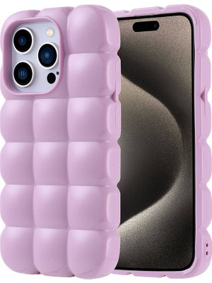 ZORE Apple iPhone 15 Pro Kılıf Parlak Esnek Silikon Zore Dom Dom KAPAK-LILA-8680436792247-OTNV107183