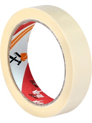 Ve-Ge | Gp Maskeleme Bandı, 18 mm x 30 M, Bej, Krepe Kâğıt Tabanlı, Boya Uygulamaları İçin İdeal