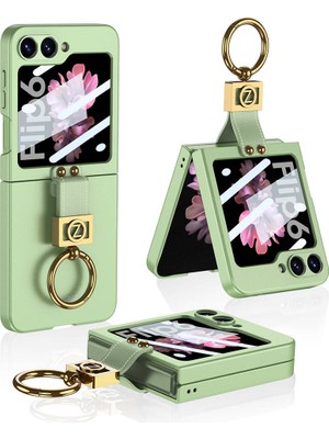 ZORE Galaxy Z Flip 6 Kılıf Zore Z Harfli Yüzüklü Kıpta KAPAK-YEŞIL-8680436805046-OTNV107524