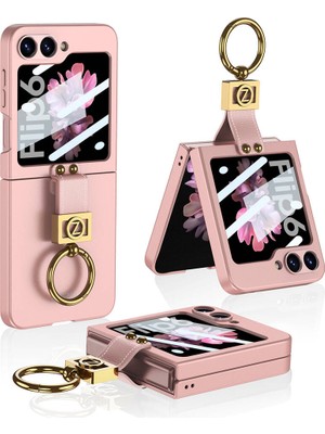 Galaxy Z Flip 6 Kılıf Zore Z Harfli Yüzüklü Kıpta KAPAK-PEMBE-8680436805039-OTNV107528