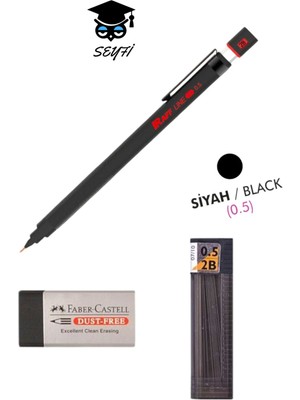 Raff Line Plastik Hafif Gövde Versatil Uçlu Kalem Seti Silgi ve Uç 124 Seri