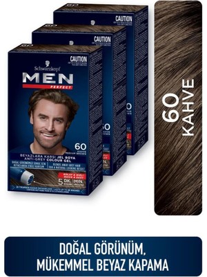Schwarzkopf Men Perfect Kahve Renkli Krem Saç Boyası 60 ml Doğal Görünüm ve Mükemmel Beyaz Kapatma