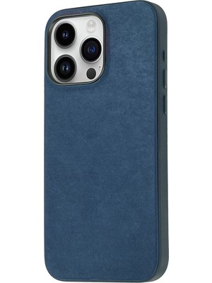 ZORE Apple iPhone 15 Pro Max Kılıf Zore Mikro Fiber Mimoza KAPAK-MAVI-8680436726396-OTNV93851
