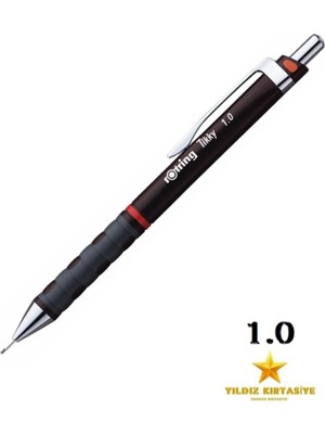 Rotring Tikky 0.9/1.0 Bordo Metal Gövdeli Versatil Kalem 0,7 mm Uç Boyutu ile Doldurulabilir