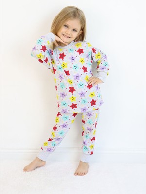 Pijamella Kız Çocuk Baskılı Ince Basic Pijama Takımı