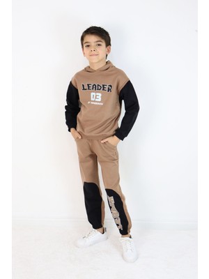 Erkek Çocuk Leader Baskılı Örme Basic Eşofman Takımı