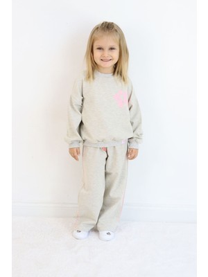 Kız Çocuk Hello Fun Baskılı Ispanyol Paça Iki Iplik Eşofman Takımı