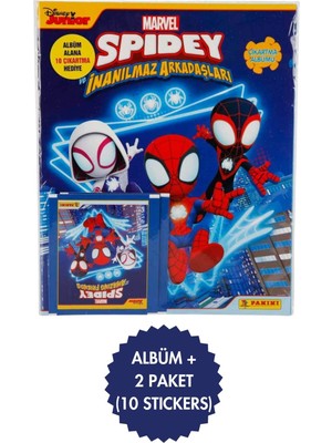Toyika Panini  Spidey Mega Başlangıç Paketi Album+2 Paket(10 Stickers) Çıkartma
