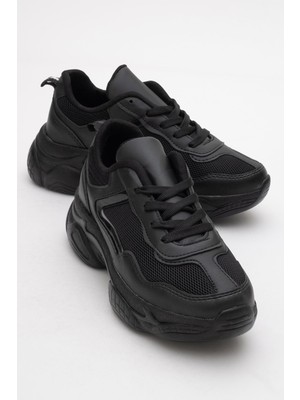 Ccway Kadın Anorak Spor Ayakkabı Siyah Siyah