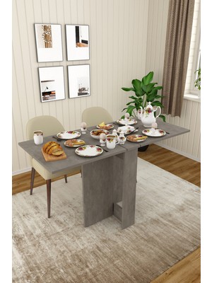 Asra Trend Lüks Katlanır Mutfak Yemek Masası %100 MDF Pratik Çalışma Masası KM32