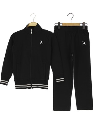 Crassi Erkek Çocuk Siyah Eşofman Takım Boru Paça Tasarımıyla 6 Yaş İçin Rahat Kullanım