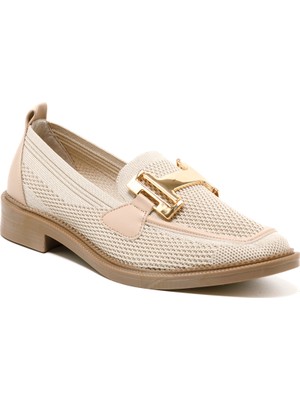 Kadın Oxford ( Klasik) MAR-25Y-039-016 John May Bej Triko