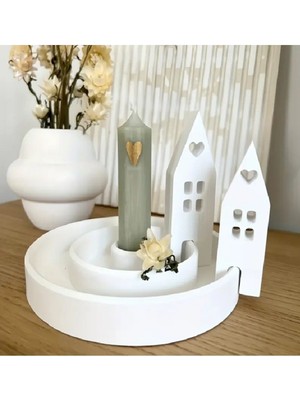 Dekoratif Ev Tealight 4 Parça Mumluk