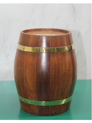 Akıllı Durak Pirinç Detaylı Fıçı Kumbara Model 3