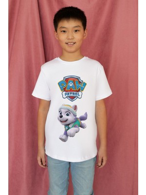 Texclusive Paw Patrol Tshirt Everest Çocuk Tişört Beyaz