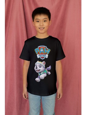 Texclusive Paw Patrol Tshirt Everest Çocuk Tişört Siyah