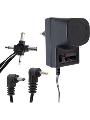 LED Göstergeli 500 Ma Kısa Devre Korumalı Kademeli Switch Adaptör