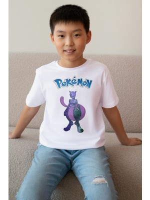 Pokemon Tişört Mew Two Çocuk Tshirt