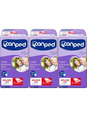 Canped Hasta Yatak Koruyucu Örtü Extra 80*180CM (Xl) 30 Adet (3pk*10)