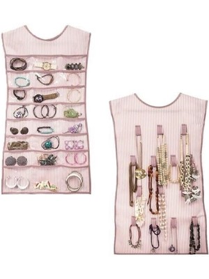 Delta Online Elbise Şeklinde Takı Düzenleyici İki Taraflı Mücevherler Ve Takılar İçin Takı Organizer