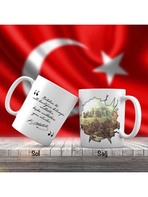 Asilmeydan Asil Hediyelik Büyük Taarruz -Kocatepe -Gazi Mustafa Kemal Atatürk - Atatürk'ün Sözleri -Kupa Bardak