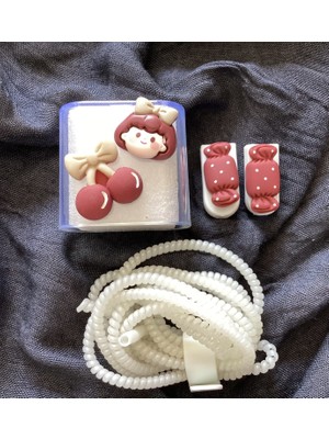 Brokoli Home Apple iPhone 18W/20W Uyumlu Şarj Kılıfı, Şarj Kablosu Örme Aparatı, Kablo Koruyucu Aparatı,kk