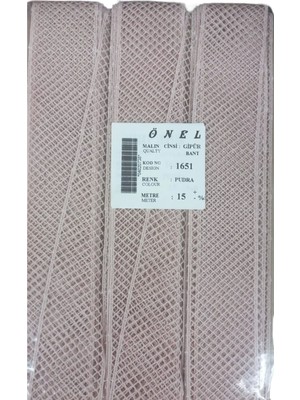 P Parla Dantel Polyester Güpür Bant Beyaz 15 Metre En 3 Cm On-1651-b