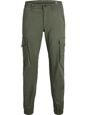 Jack & Jones Lastikli Paça Yeşil Erkek Kargo Pantolon 12139912_JPSTPAUL Flake Cargo Noos